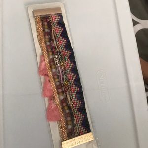 Pink navy festival bracelet